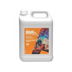 D&eacute;capant surpuissant gel d&eacute;cap'graffiti plufor 1 bidon(s) de 5 litre(s) 5 litre(s) d&eacute;capant surpuissant gel d&eacute;cap'graffiti plufor b&eacute;ton, bois, brique,