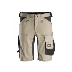 Short de travail allround 200 - 300 g entre 4 et 6 62 bermuda 1 pi&egrave;ce(s) coton / polyester, &eacute;lasthanne beige, vert short allround stretch beige/kaki t