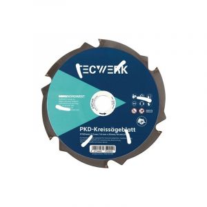 Lame de scie circulaire manuelle tecwerk 1 pi&egrave;ce(s) lame de scie circulaire manuelle &oslash; ext&eacute;rieur 190 mm nombre de dents 6 pkd - tecwerk
