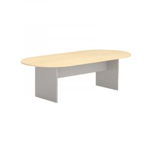 Table de r&eacute;union ovale tono 2500 x 1200 x 730 mm - h&ecirc;tre 1 pi&egrave;ce(s) 2500 mm 25 mm 730 mm m&eacute;lamin&eacute; h&ecirc;tre 1200 mm table de r&eacute;union ovale tono 2500 x 120