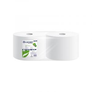 Bobine d'essuyage eco 1500 formats blanc 1 lot(s) de 2 bobine(s) rouleau pour distributeur bobine d'essuyage eco 1500 formats 1500 2 fibres recyclées