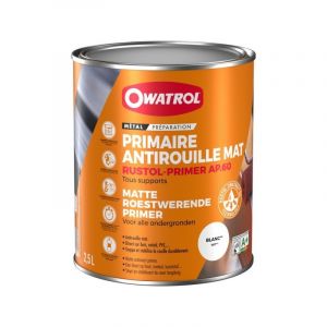 Primaire et finition antirouille mat multisupport white spirit brosse/rouleau, pistolet sans air 1 24 heure(s) tr&egrave;s soign&eacute; gris supports anciens ou ta