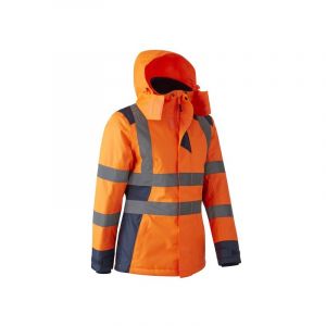 Parka femme hora entre 4 et 6 100 - 200 g parka orange xs polyester, polyuréthane 1 pièce(s) parka femme hora hv orange/marine txs - coverguard euro p