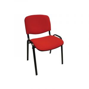 Chaise visiteur en tissu rouge 5.3 kg 1 pi&egrave;ce(s) chaise visiteur en tissu - rouge 810 mm tissu 546 mm 570 mm - mobika