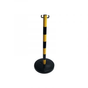 Poteau de signalisation poteau pvc 0.90 m jaune/noir sur socle chantier 9 kg 1 pièce(s) - novap