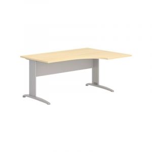 Bureau d'angle pieds m&eacute;talliques tono 1 pi&egrave;ce(s) 25 mm 1600 mm 730 mm droite m&eacute;lamin&eacute; h&ecirc;tre 0 angle 1200 mm bureau d'angle &agrave; droite tono 1600 x 1200 x