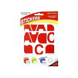 Caractères autocollants novadhesif lettres novadhesif autocollantes 40 mm rouge 1 pièce(s) - novap