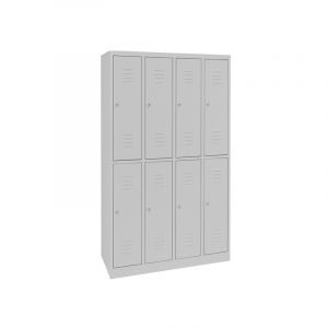 Vestiaire m&eacute;tallique monobloc gris 1 pi&egrave;ce(s) vestiaire 4 x 2 cases 40 cm 1800 x 1185 x 500 mm - gris m&eacute;tal 500 mm 1800 mm sans 1185 mm 40 mm 8 - mobi