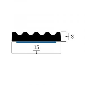 Joint de vitrage à sec adhésif epdm joint de vitrage à sec adhésif epdm 3 x 15 mm - noir 1 rouleau(x) de 300 mètre(s) linéaire - france calfeutrage