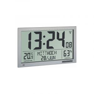 Horloge digitales radio tfa 1 pi&egrave;ce(s) horloge digitales radio horloge radio plastique argent - tfa
