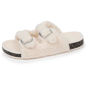Isotoner - Chaussons sandales Femme Ivoire