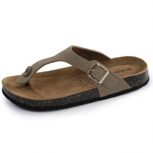 Isotoner - Sandales Tongs Femme Taupe
