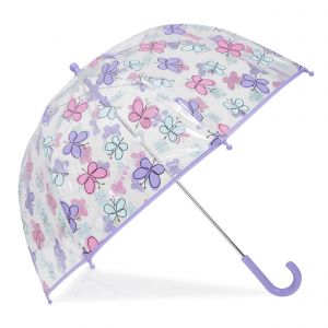 Isotoner - Parapluie Enfant transparent PVC/Papillons