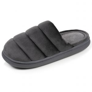 Isotoner - Chaussons mules Homme BLOUP Gris velours
