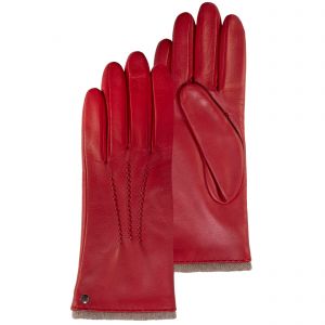 Isotoner - Gants Femme cuir chaud Coquelicot