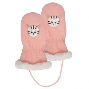 Isotoner - Moufles Enfant 2/4 ans polaire Tigre Rose