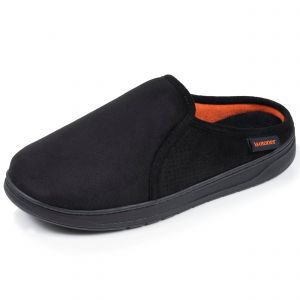 Isotoner - Chaussons mules Homme Noir perfor&eacute;es