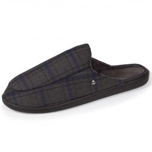 Isotoner - Chaussons mules Homme Tartan