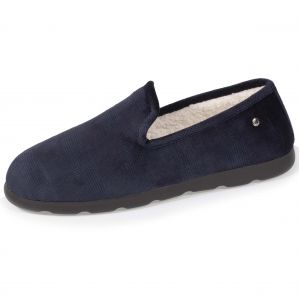 Isotoner - Chaussons charentaises Homme Marine Sherpa