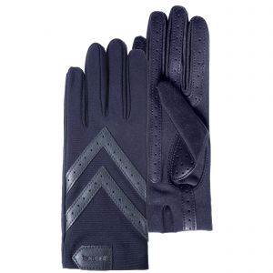Isotoner - Gants Femme tissu extensible recycl&eacute; Bleu nuit
