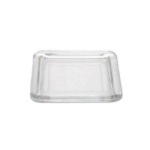 Coupelle carrée en verre trempé pour bougies de 60mm