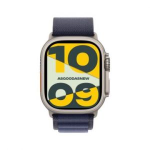 Apple Watch Ultra 2 GPS + Cellular 49mm titane naturel Alpine Loop marine S - très bon état - extras
