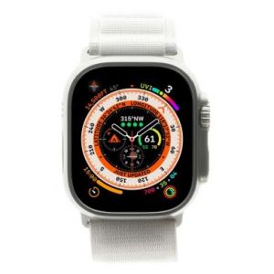 Apple Watch Ultra GPS + Cellular 49mm titane Boucle Alpine lumi&egrave;re stellaire L - tr&egrave;s bon &eacute;tat - extras