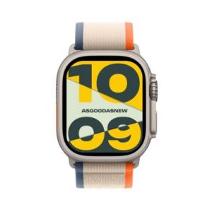 Apple Watch Ultra 2 GPS + Cellular 49mm titane Boucle Trail orange/beige M/L - très bon état - extras