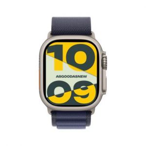 Apple Watch Ultra 2 GPS + Cellular 49mm titane naturel Alpine Loop marine L - comme neuf - extras