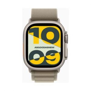 Apple Watch Ultra 2 GPS + Cellular 49mm titane Boucle Alpine olive L - bon &eacute;tat - extras