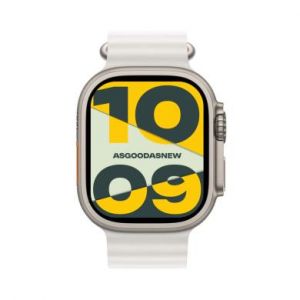 Apple Watch Ultra GPS + Cellular 49mm titane Bracelet Ocean blanc - comme neuf - extras