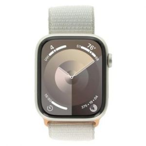 Apple Watch Series 9 GPS 45mm Aluminium lumi&egrave;re stellaire Boucle Sport lumi&egrave;re stellaire - bon &eacute;tat - extras