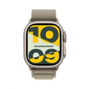 Apple Watch Ultra 2 GPS + Cellular 49mm titane Boucle Alpine olive M - bon état - extras