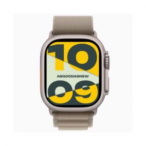 Apple Watch Ultra 2 GPS + Cellular 49mm titane Boucle Alpine olive S - tr&egrave;s bon &eacute;tat - extras