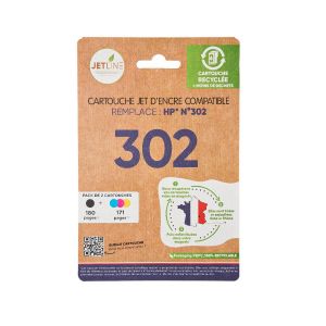 Pack de cartouches d'encre compatibles noir + 3 couleurs 302 JETLINE