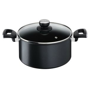 Faitout Unlimited 24 cm (5L) Induction Revêtement Antiadhésif Anti-Rayures + Couvercle B5544602 TEFAL