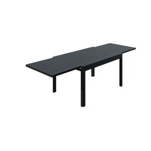 Table de Jardin &agrave; lattes 135-270cm Gris Sydney