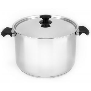 Faitout 8,5L 32cm Acier Inoxydable Revêtement Anti-adhésif Tous Feux Dont Induction Avec Couvercle CARREFOUR HOME