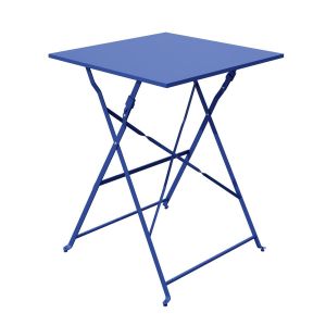 Table de balcon carr&eacute;e pliante 60cm Bleu Bistrot HYBA