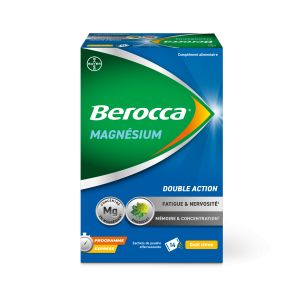 Berocca Magn&eacute;sium Double Action 14 Sachets de Poudre Effervescente