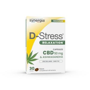 Synergia D-Stress Relaxation Capsules CDB 50mg
