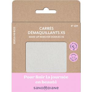 Carres d&eacute;maquillants tissus (x5)