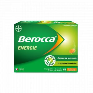 Berocca Energie Orange Vitamine B et C, Magn&eacute;sium et Zinc 45 cps Effervescents