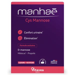 Manha&eacute; cys mannose confort urinaire 10 sticks