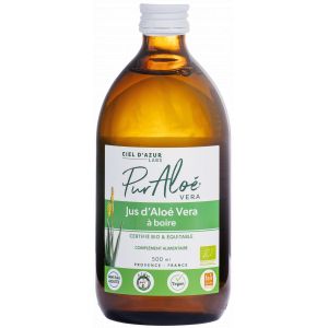 Pur'Alo&eacute; Jus &agrave; Boire Alo&eacute; Vera Natif Bio 500ml