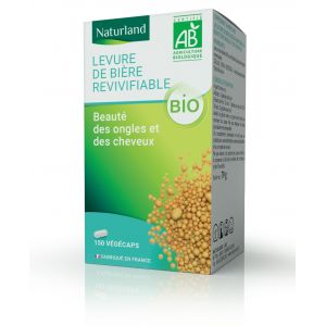 Levure de bière revivifiable bio, Beauté des cheveux et des ongles 150 végécaps