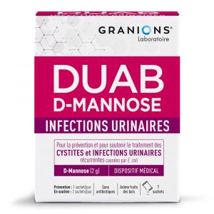 Granions Duab D-Mannose Infections Urinaires Arôme Fruits des Bois 7 Sachets