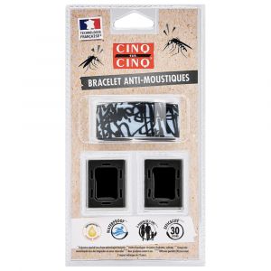 Cinq sur Cinq Bracelet Anti Moustique Noir