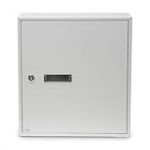 Amig - Bo&icirc;te aux lettres d'int&eacute;rieur | &Agrave; placer sur des murs, des murs ou des portes | Acier | Blanc | 40x36x10 cm | Bouche: 5x31,5 cm