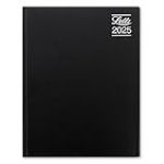 Letts of London Rhino Agenda journalier 2025 avec rendez-vous Noir Format A4